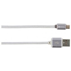 Charge n Sync MicroUSB - Steel Line, 1m - Ledning