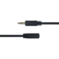 Deltaco Audio Cable, 3.5mm, Gold-plated, 1m, Black - Ledning