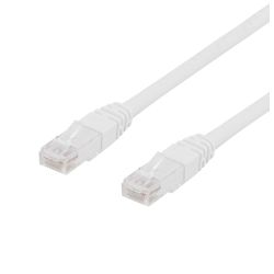 Deltaco Cat6 Network Cable, 0.5m, White - Ledning