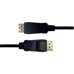 Deltaco Displayport Cable, 1m, Black - Ledning
