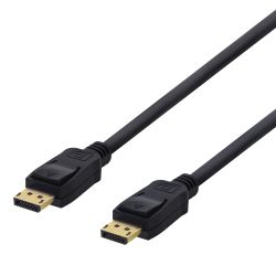 Deltaco Displayport Cable, 3m, Black - Ledning