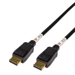 Deltaco Displayport Cable, Dp 2.1, Dp40, 1,5m - Ledning