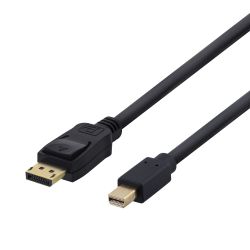 Deltaco Displayport To Minidisplayport Cable, 3m, Black - Ledning