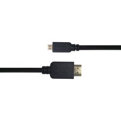 Deltaco Hdmi - Micro Hdmi Cable, 2m, Black - Ledning
