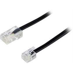 Billede af Deltaco Modular Cable, 8p4c (rj45) To 6p4c (rj11), Black - Ledning hos Arbejdslamper.dk