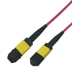 Deltaco Mpo12-mpo12 Fiber Cable, Type B, Upc, Om4, 1m - Ledning
