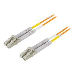 Deltaco Om1 Fiber Cable, Lc - Lc, Duplex, Upc, 62,5/125, 3m, Orange - Ledning