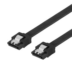 Deltaco Sata Cable, Sata 3.0, 0.3m, Black - Ledning