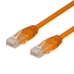 Deltaco U/utp Cat6 Patch Cable, (lszh), 0.3m, Orange - Ledning