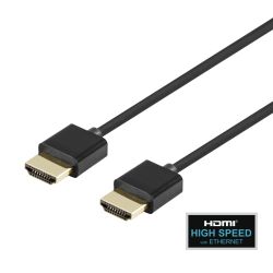 Billede af Deltaco Ultra-thin Hdmi Cable, 3m, Black - Ledning