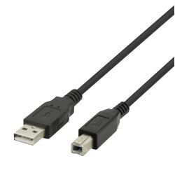 Deltaco Usb-b 2.0 Cable, Suitable For Printers, 3m Black - Ledning