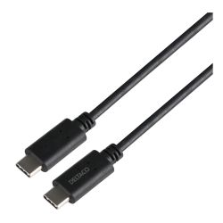 Deltaco Usb3.2 Gen1 Cable, Usb-c - Usb-c, 5a Epr, 1m, Black - Ledning