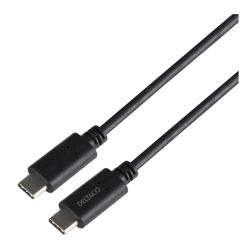 Deltaco Usb3.2 Gen2 Cable, Usb-c - Usb-c, 5a Epr, 1m, Black - Ledning