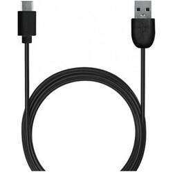 USB-A - USB-C cable, 1m, Black - Ledning