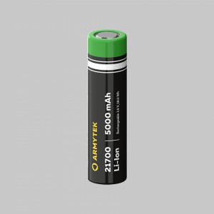 Billede af Armytek 21700 Li-ion 5000mah Battery / Without Pcb / Rechargeable - Batteri